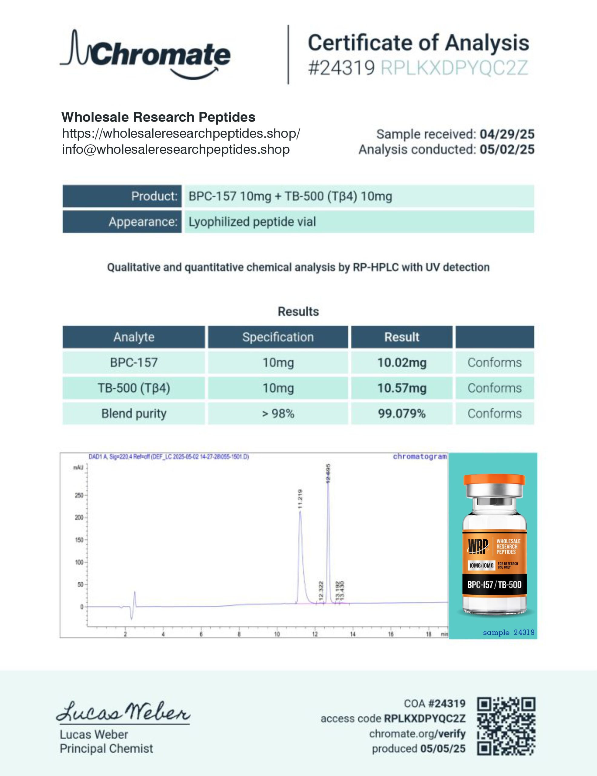 BPC 157/TB500 10mg Image 2